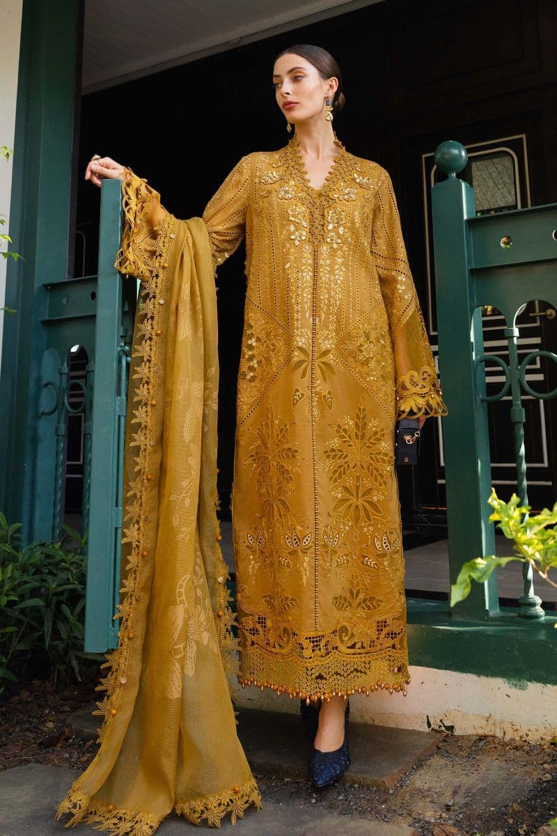 3 Piece Unstitched Embroidered Lawn Suit thumbnail