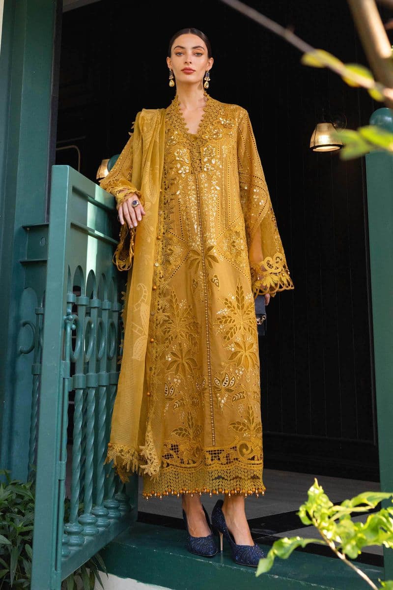 3 Piece Unstitched Embroidered Lawn Suit thumbnail