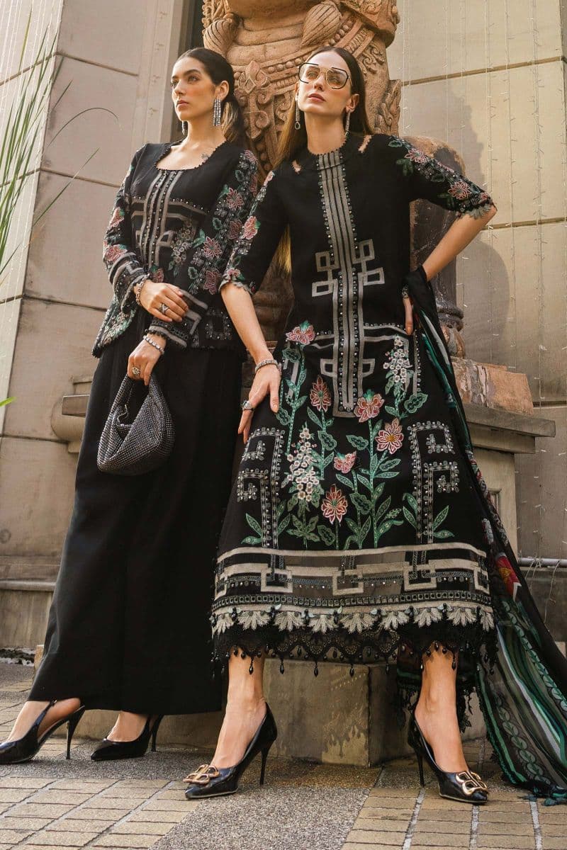 3 Piece Unstitched Embroidered Jacquard Lawn Suit thumbnail