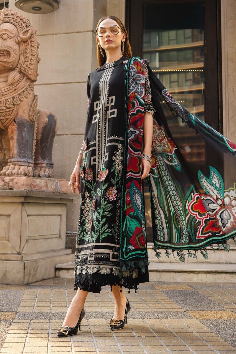 3 Piece Unstitched Embroidered Jacquard Lawn Suit thumbnail