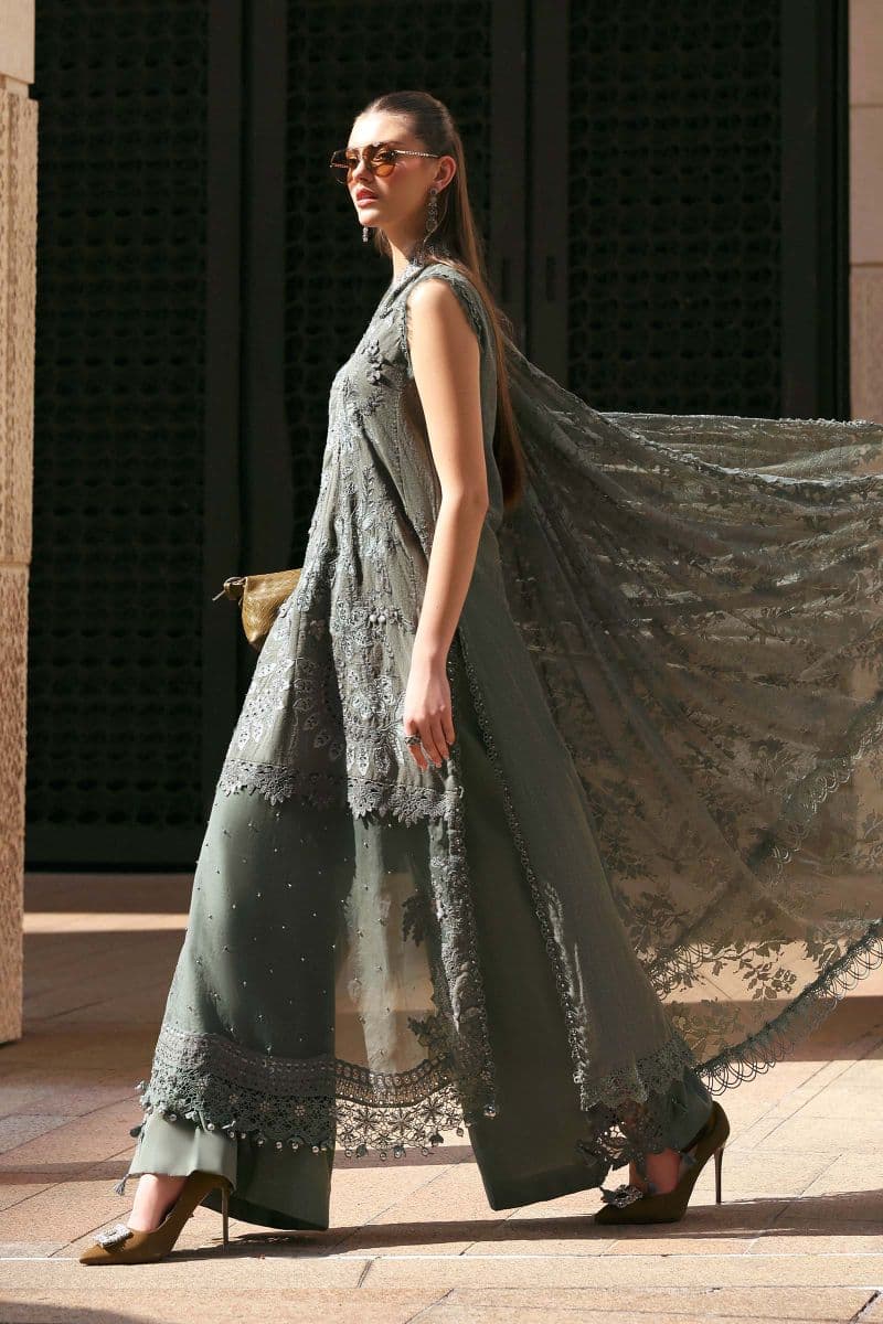 3 Piece Unstitched Embroidered Lawn Karandi Suit thumbnail