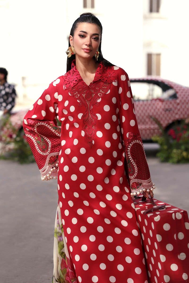 3 Piece Unstitched Embroidered Lawn Suit thumbnail