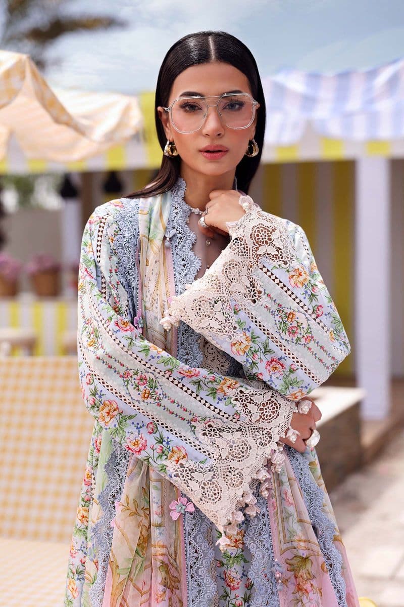3 Piece Unstitched Embroidered Lawn Suit thumbnail