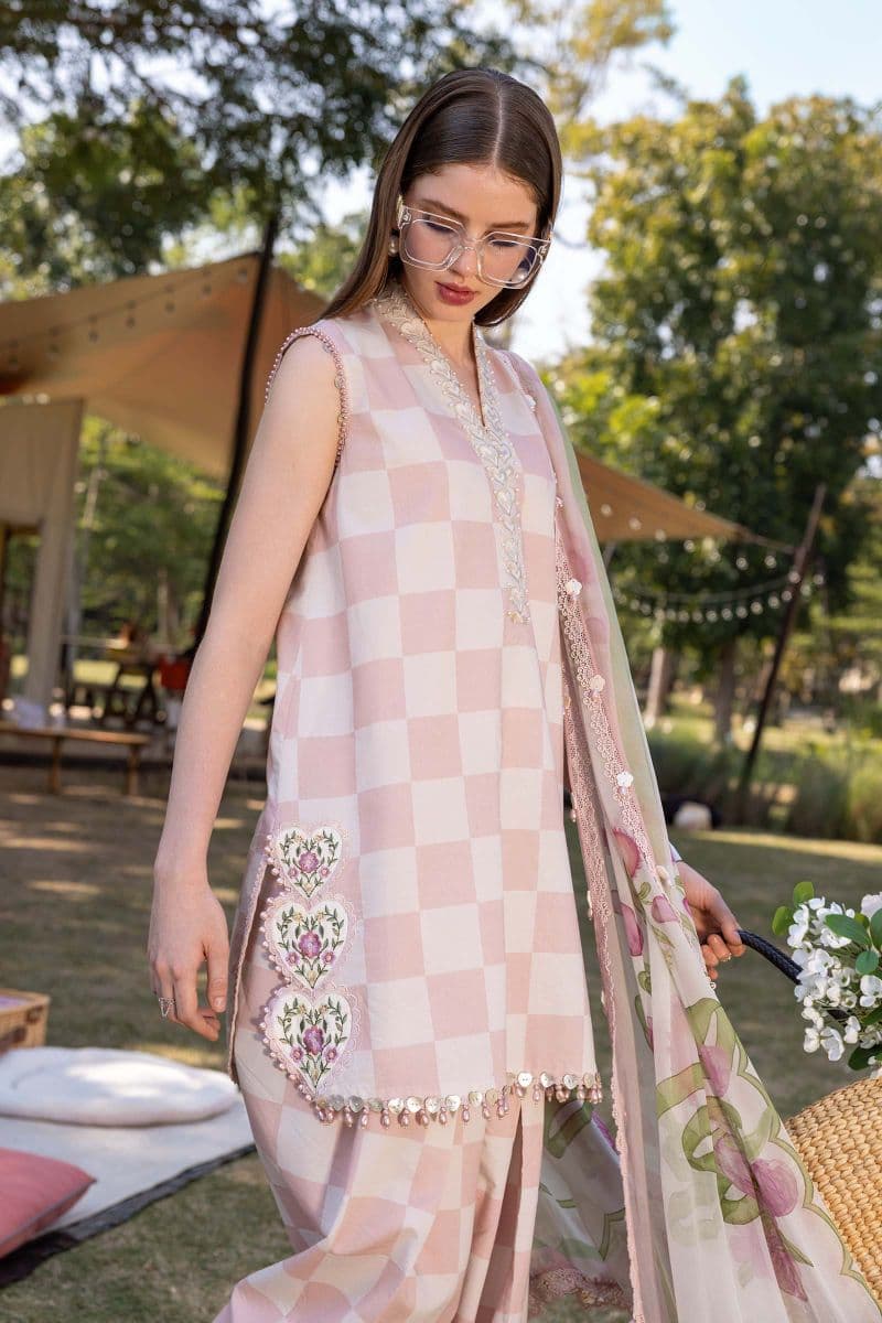 3 Piece Unstitched Embroidered Lawn Suit thumbnail