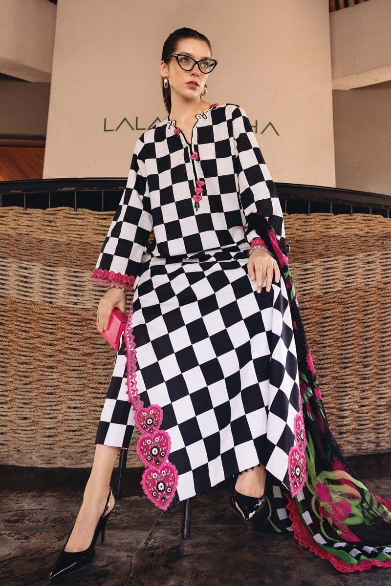3 Piece Unstitched Embroidered Lawn Suit thumbnail