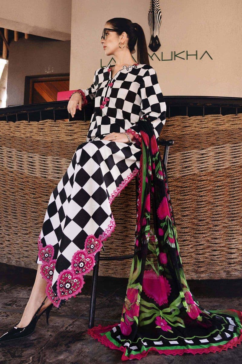 3 Piece Unstitched Embroidered Lawn Suit thumbnail