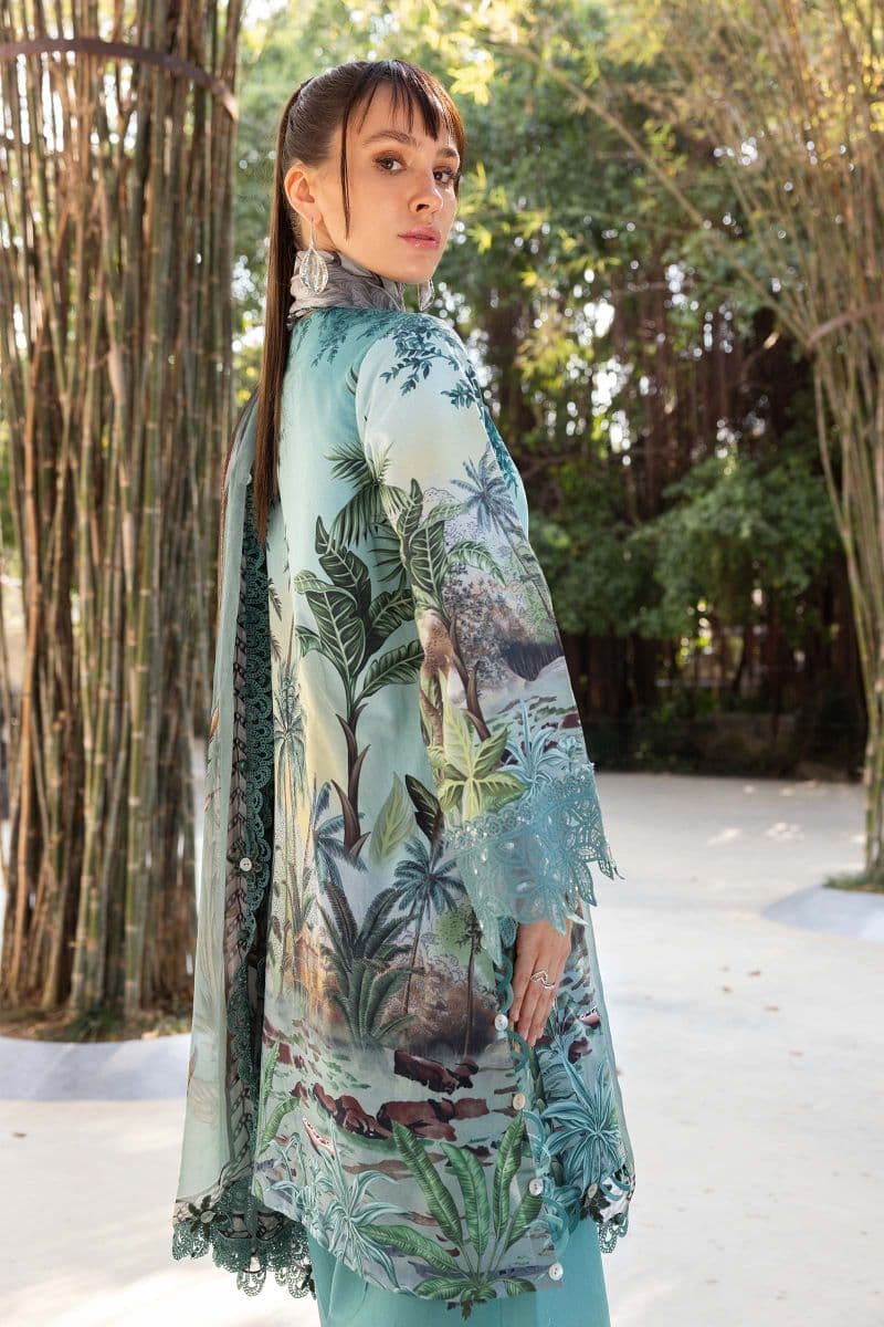 3 Piece Unstitched Embroidered Lawn Suit thumbnail