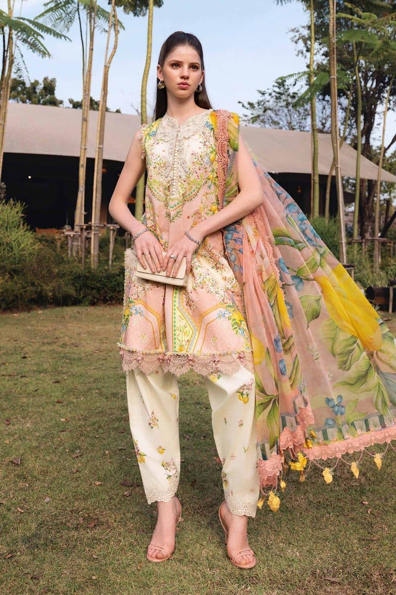 3 Piece Unstitched Embroidered Lawn Suit thumbnail