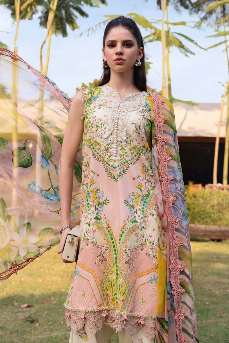 3 Piece Unstitched Embroidered Lawn Suit thumbnail