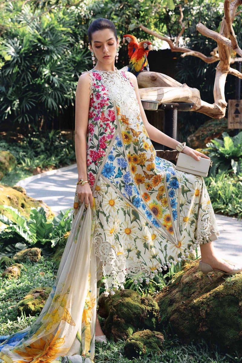 3 Piece Unstitched Embroidered Lawn Suit thumbnail