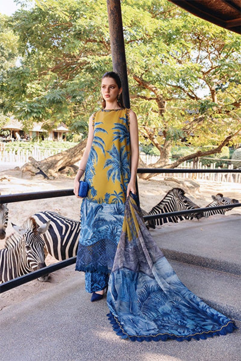 3 Piece Unstitched Embroidered Lawn Suit thumbnail