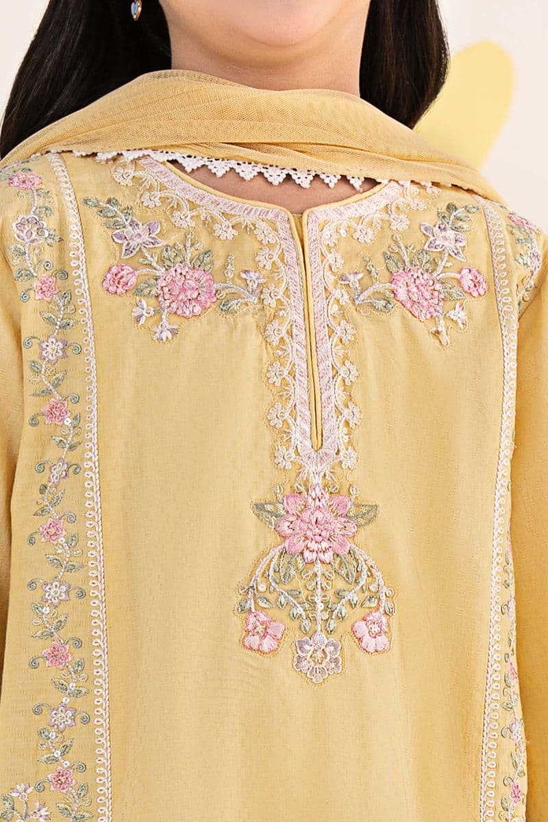 3 Piece Embroidered Dobby Lawn Suit