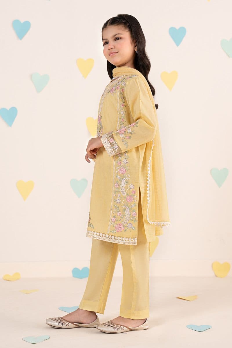 3 Piece Embroidered Dobby Lawn Suit