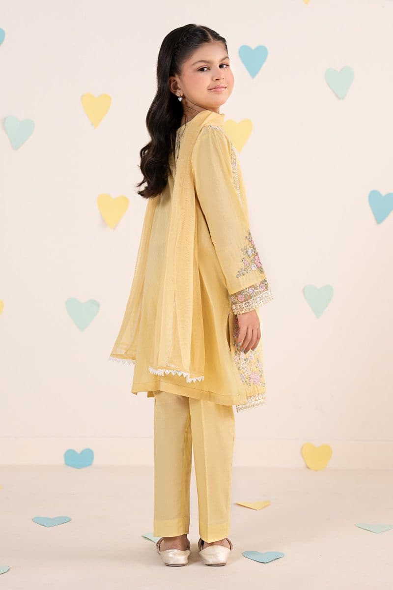 3 Piece Embroidered Dobby Lawn Suit