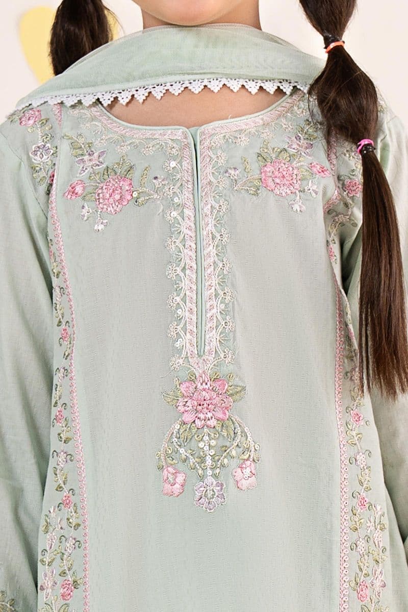 3 Piece Embroidered Dobby Lawn Suit