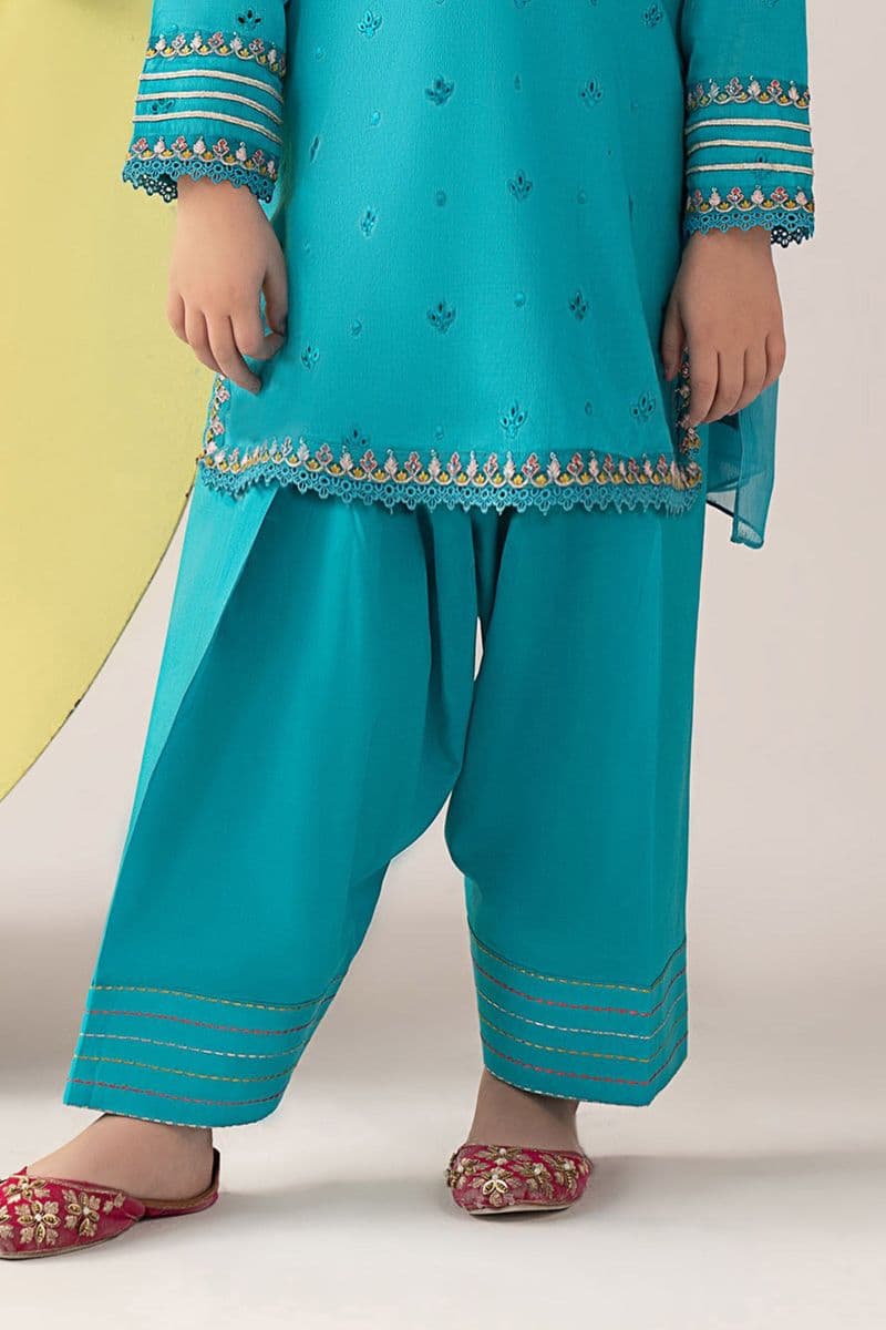 3 Piece Embroidered Dobby Lawn Suit