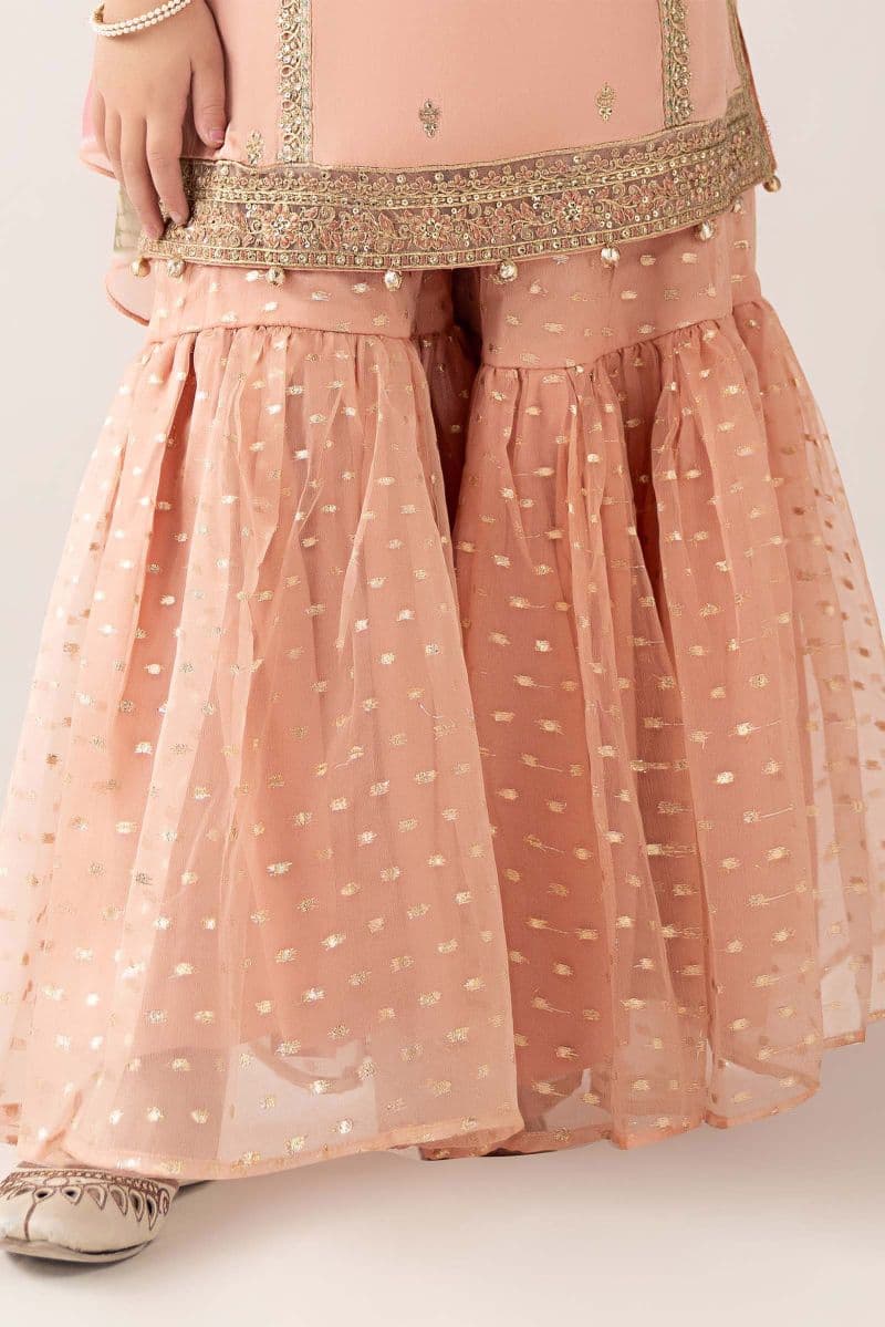 3 Piece Embroidered Cotton Satin Suit thumbnail