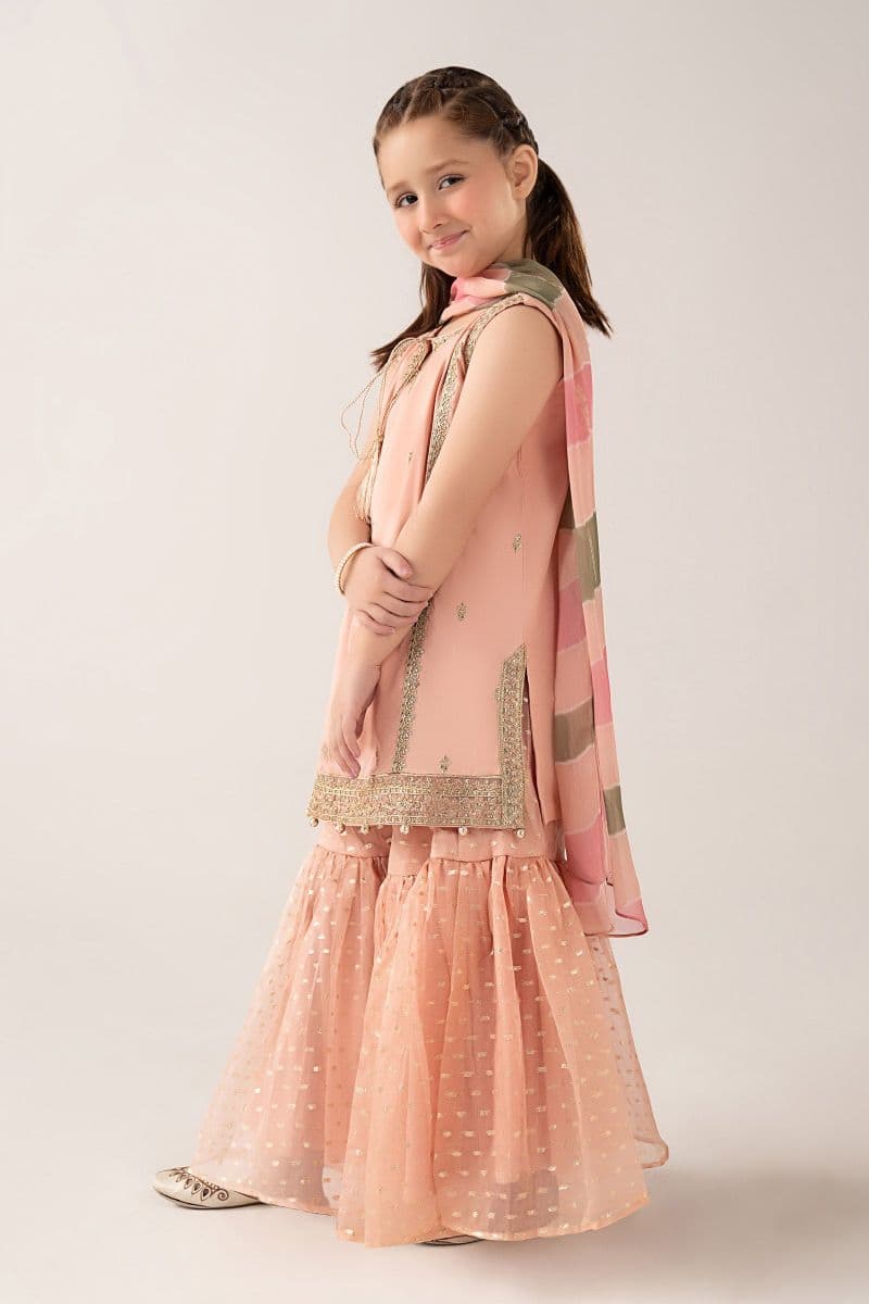 3 Piece Embroidered Cotton Satin Suit thumbnail
