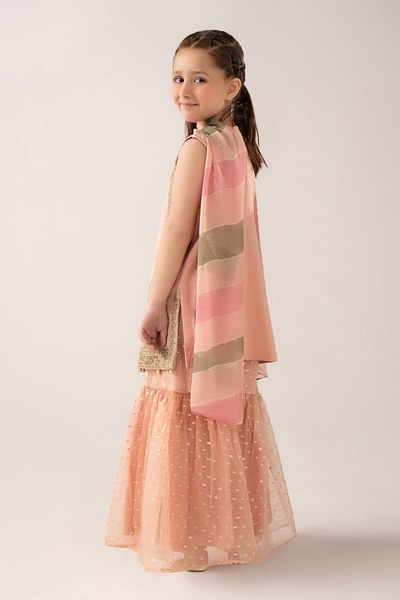 3 Piece Embroidered Cotton Satin Suit thumbnail