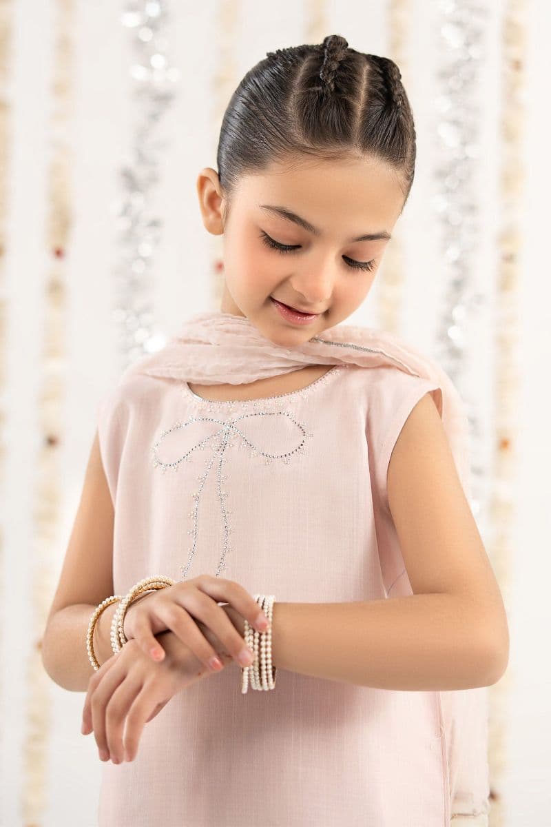 3 Piece Embellished Raw Silk Suit