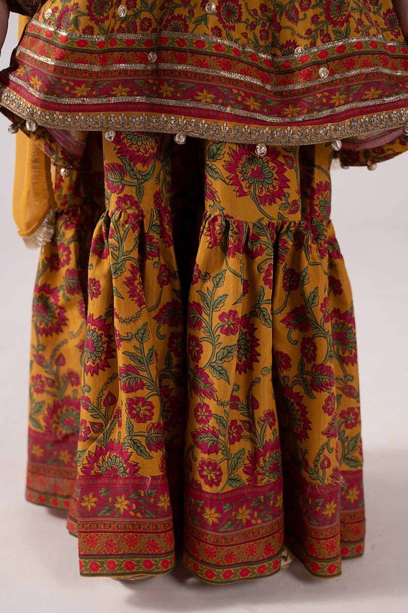 3 Piece Embroidered Raw Silk Suit thumbnail