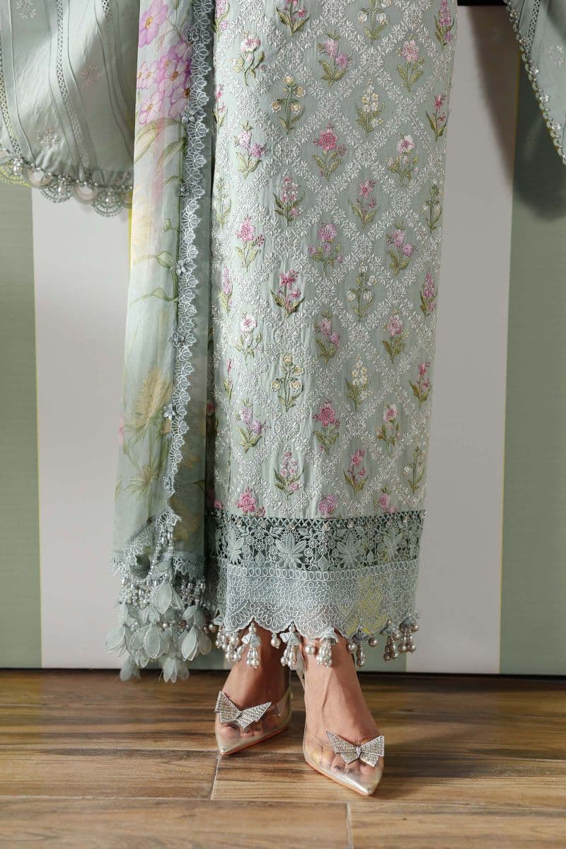3 Piece Unstitched Embroidered Lawn Suit thumbnail