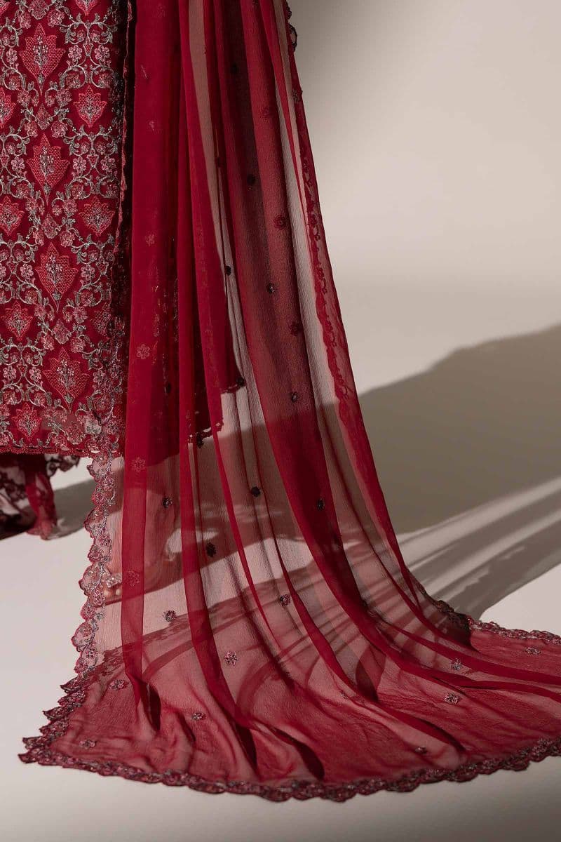 Embroidered Chiffon Fabric (3Pcs) thumbnail