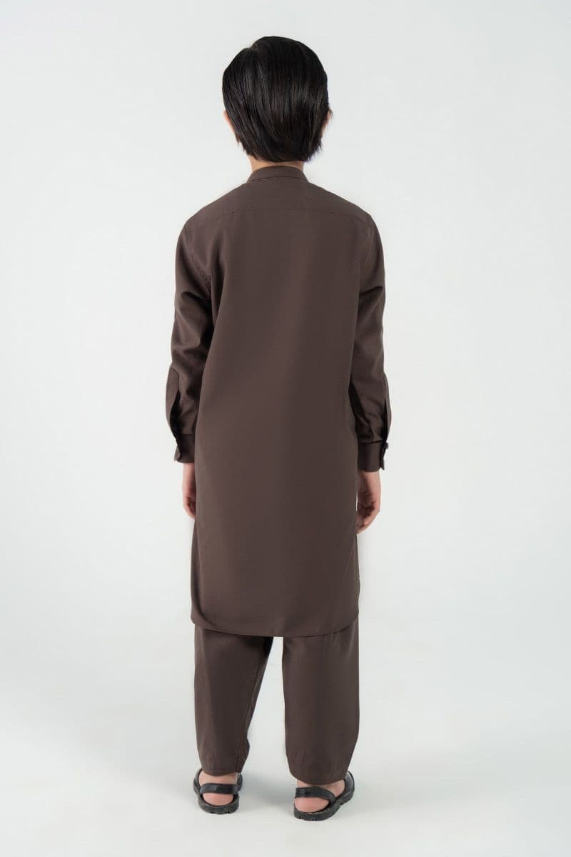 2 Piece Embroidered Blended Suit