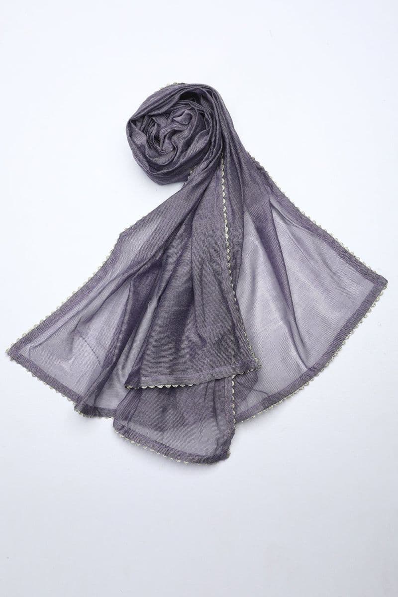 Lilac Khaddi Net Dupatta