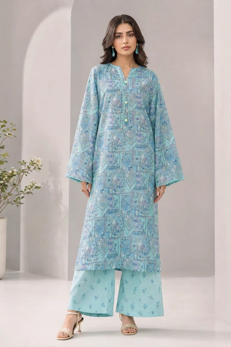 2-PIECE PRINTED CAMBRIC SUIT