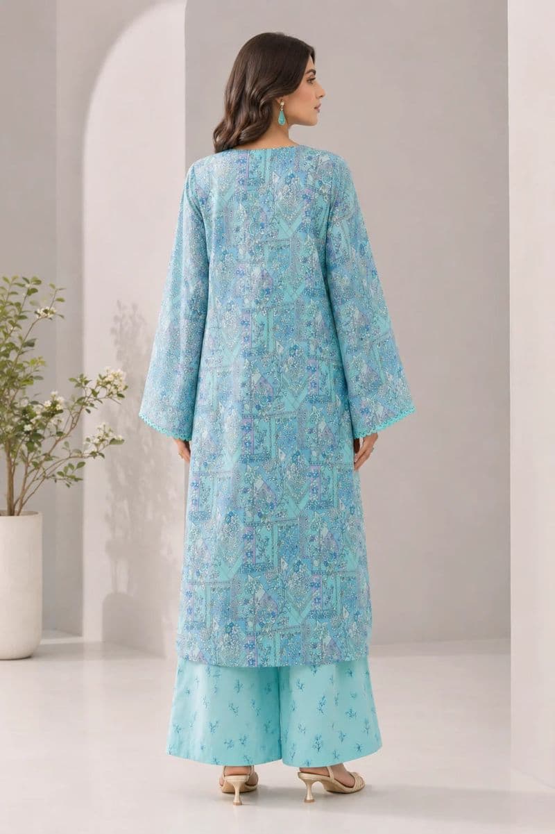2-PIECE PRINTED CAMBRIC SUIT