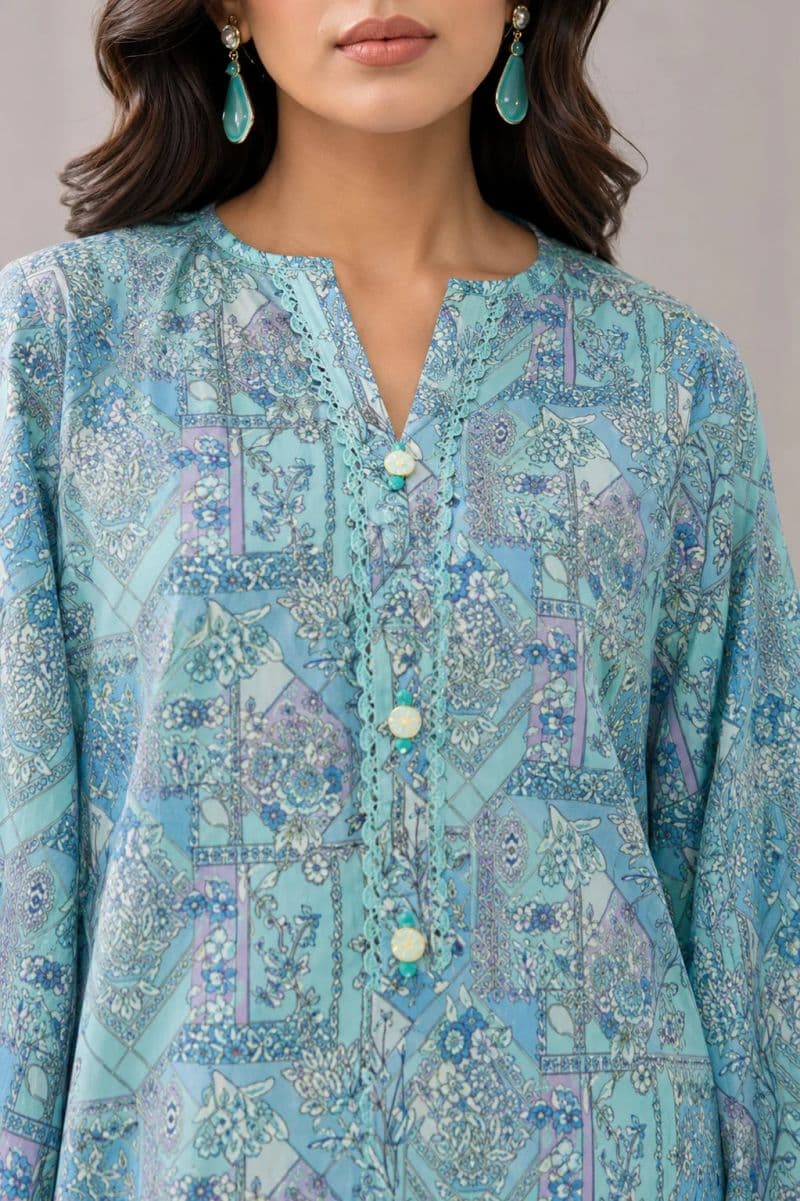 2-PIECE PRINTED CAMBRIC SUIT