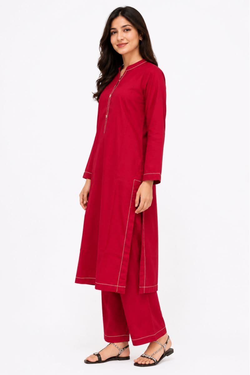 2 Piece - Dyed Silk Suit