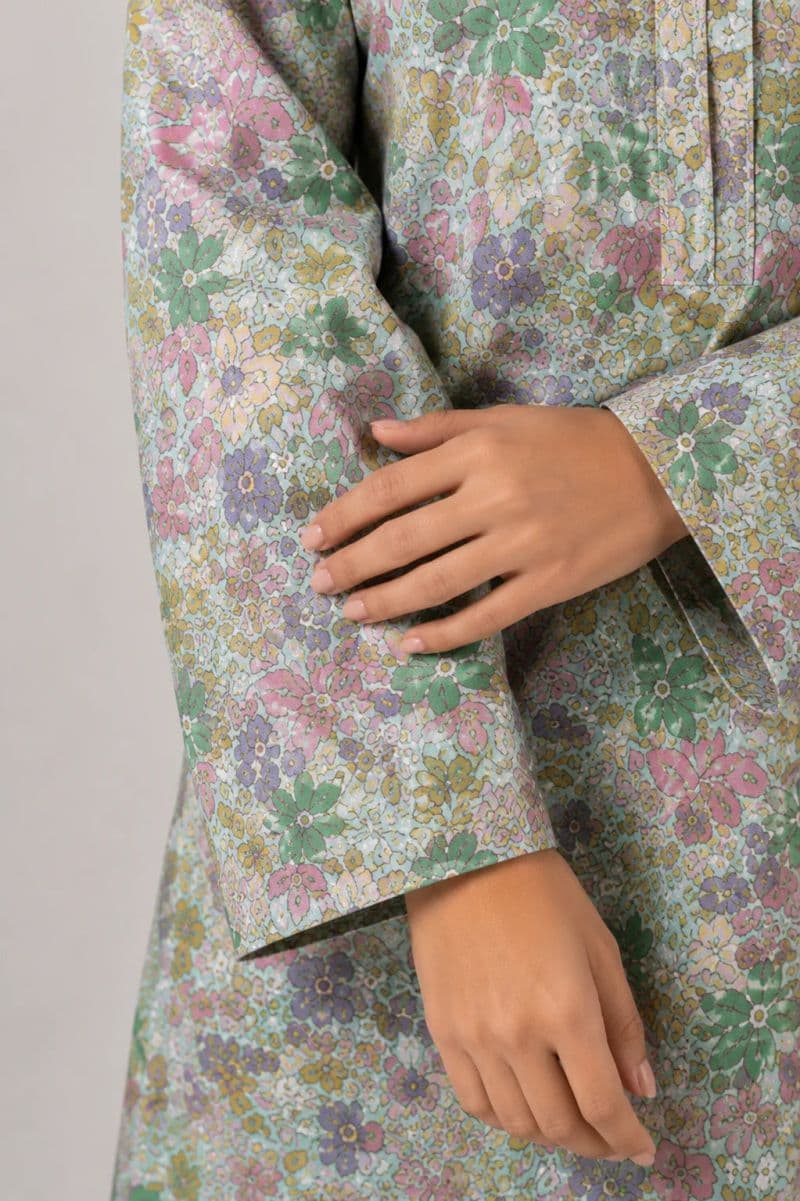 2-PIECE PRINTED CAMBRIC SUIT