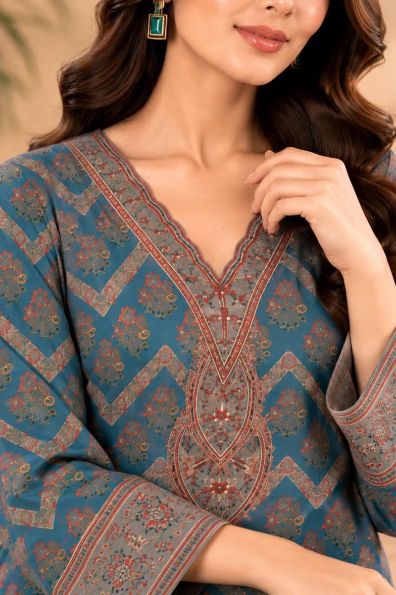 2-PIECE - PRINTED CAMBRIC LAWN SUIT