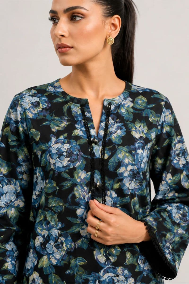 2-PIECE PRINTED CAMBRIC SUIT