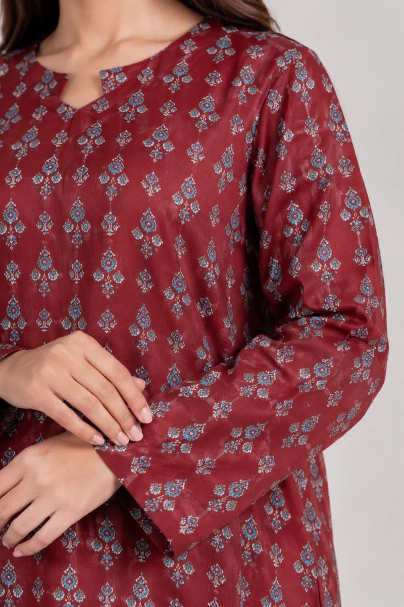 2-PIECE PRINTED CAMBRIC SUIT
