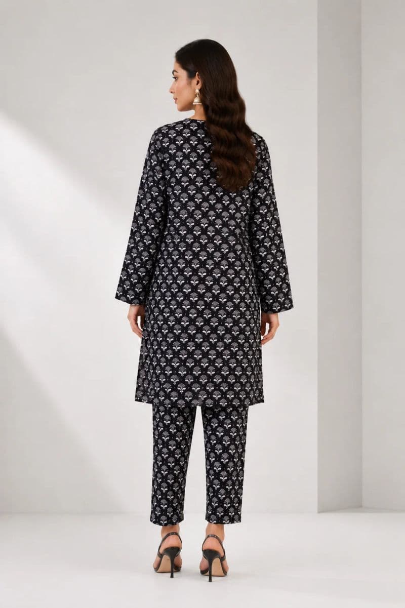 2-PIECE PRINTED CAMBRIC SUIT