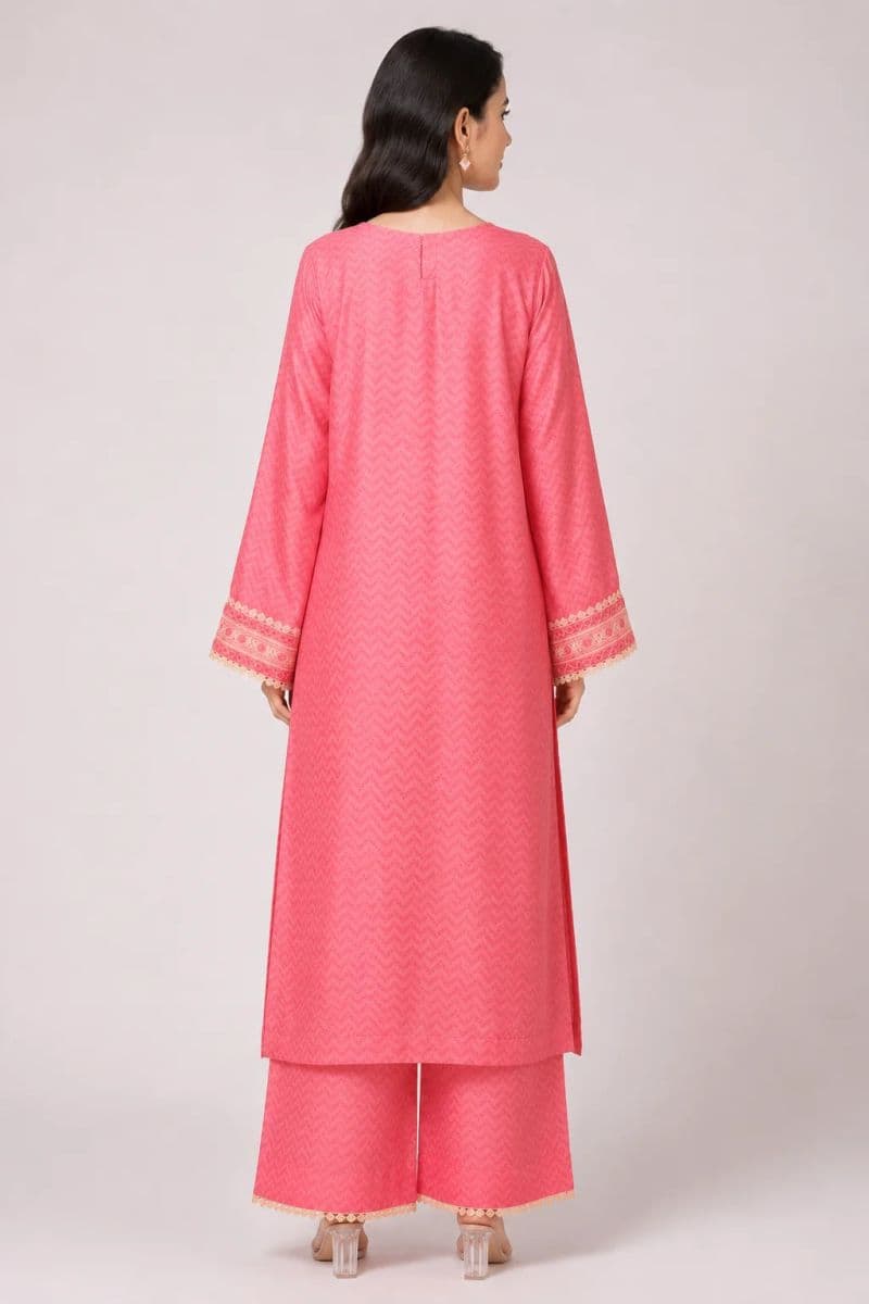 2 Piece - Embroidered Jacquard Suit