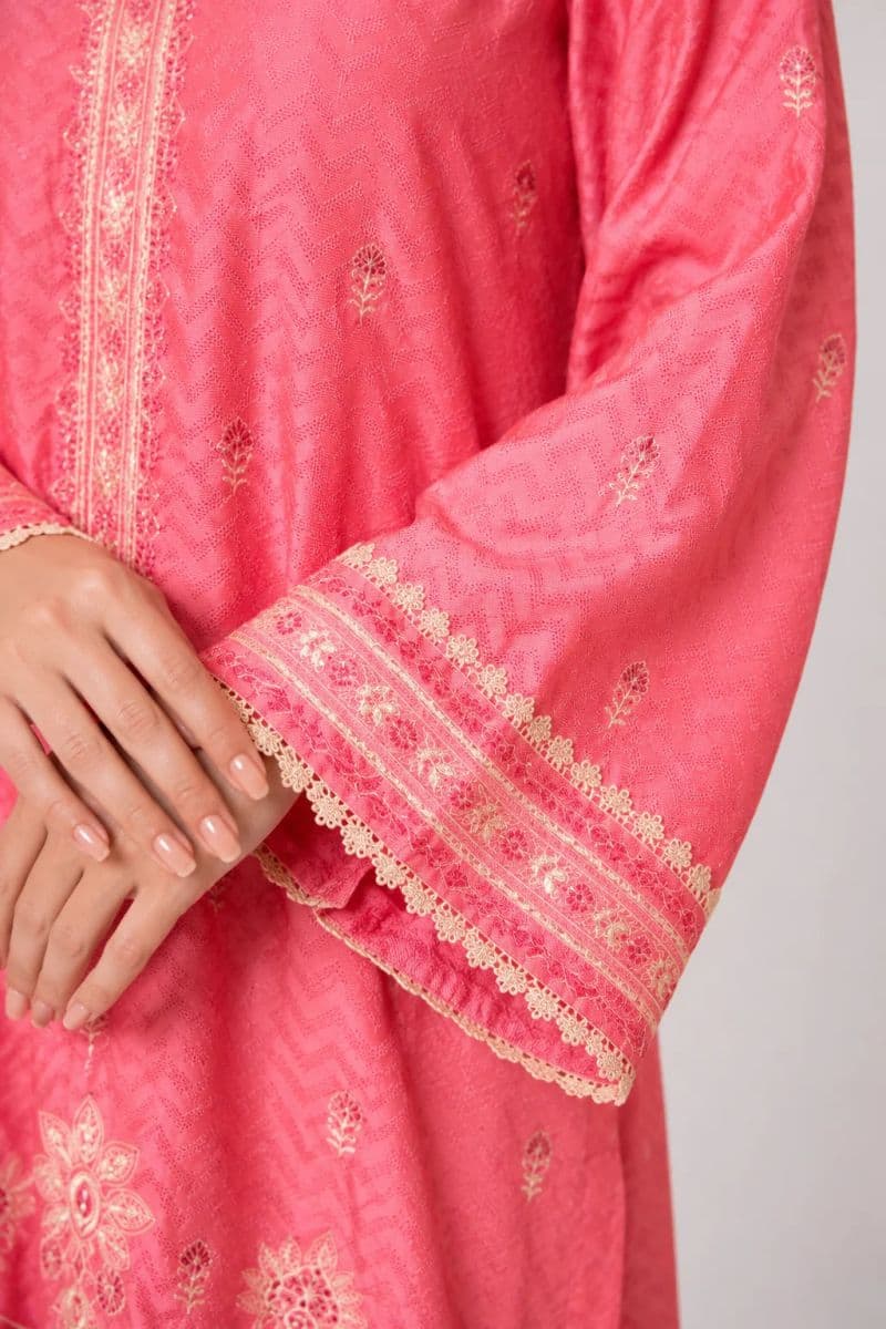 2 Piece - Embroidered Jacquard Suit