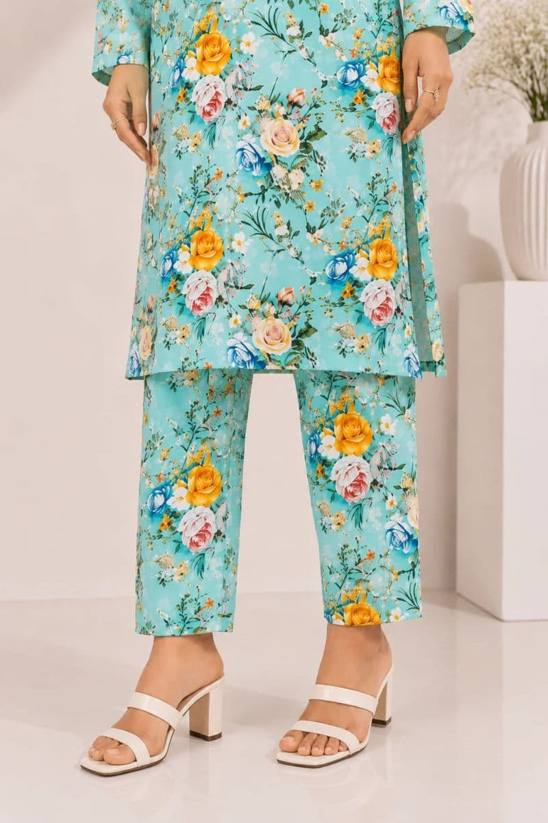 2 Piece - Printed Linen Suit