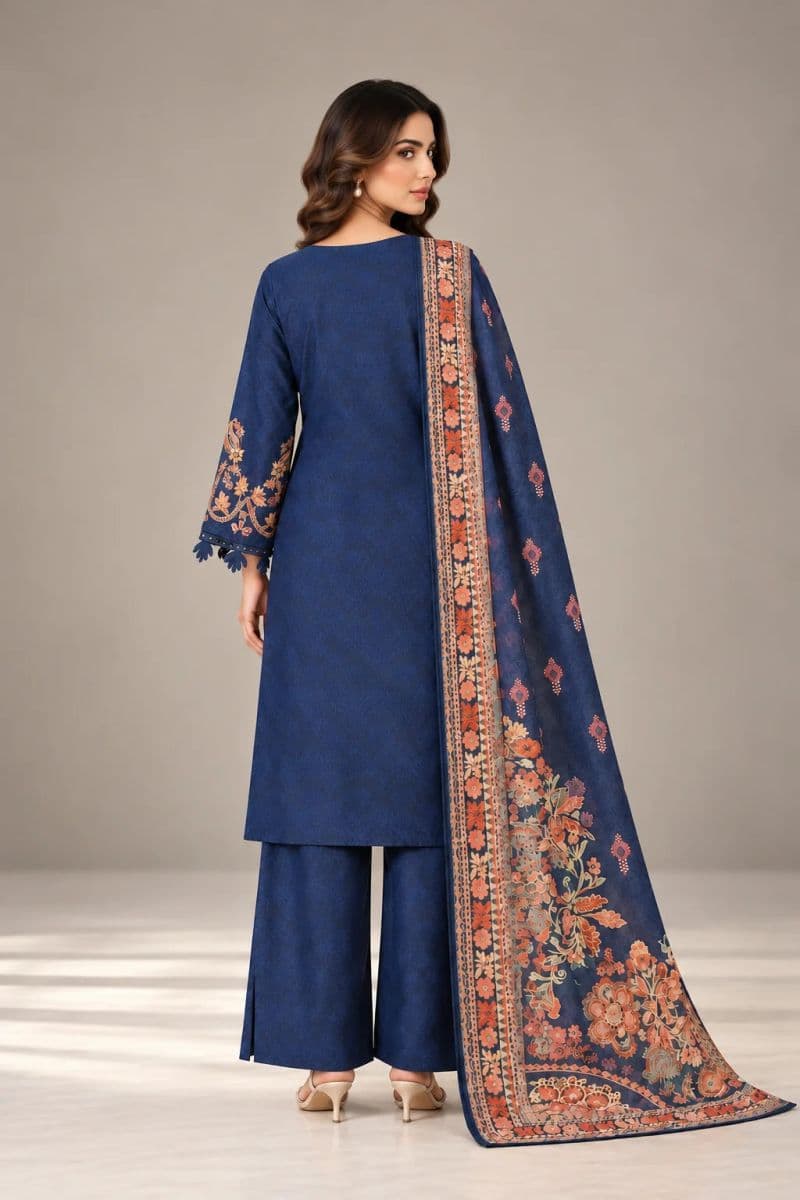 3 PIECE - EMBROIDERED JACQUARD SUIT thumbnail