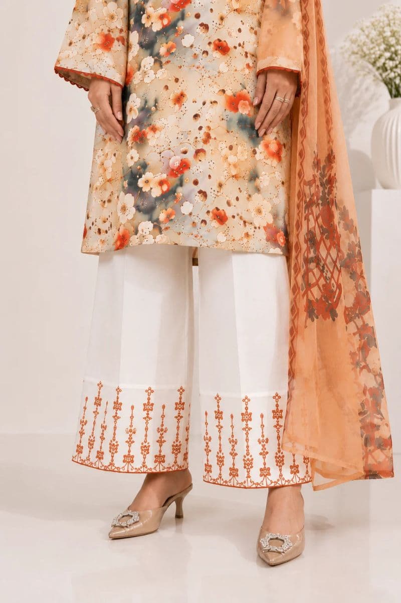 3 Piece - Printed Chikankari Suit
