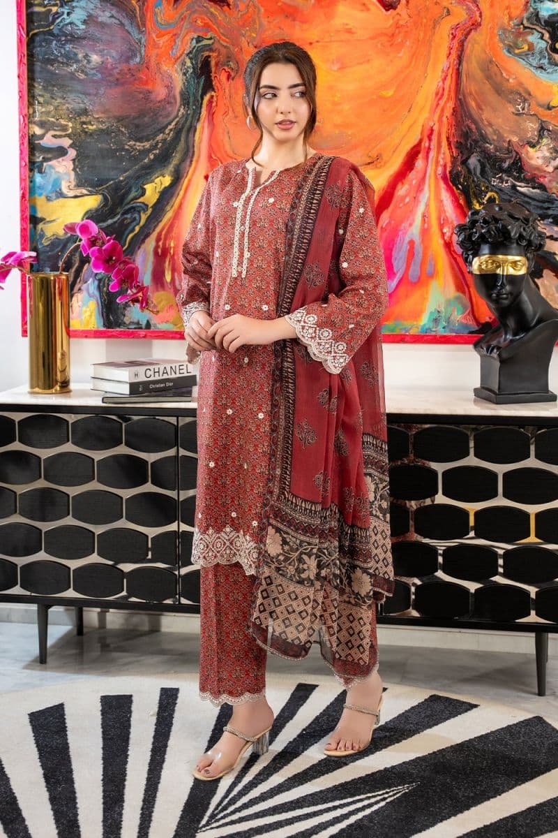 3 Piece - Printed Lawn Suit