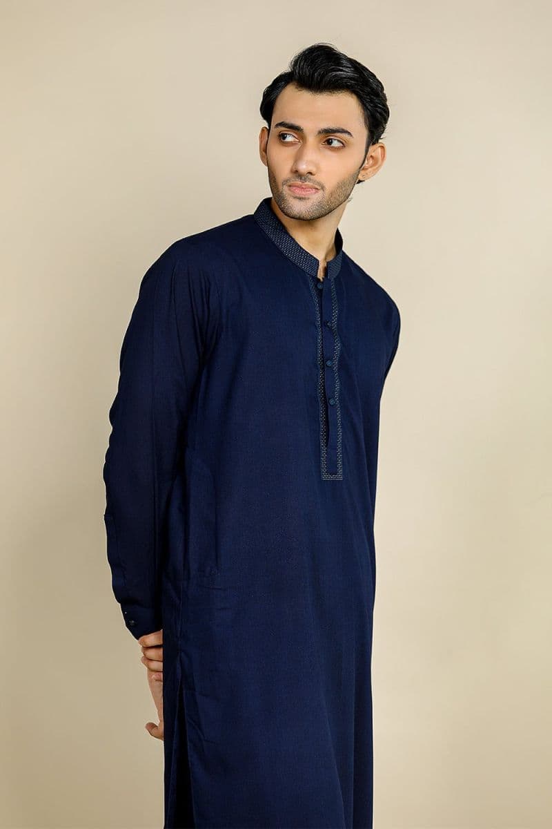Cotton Embroidered Suit