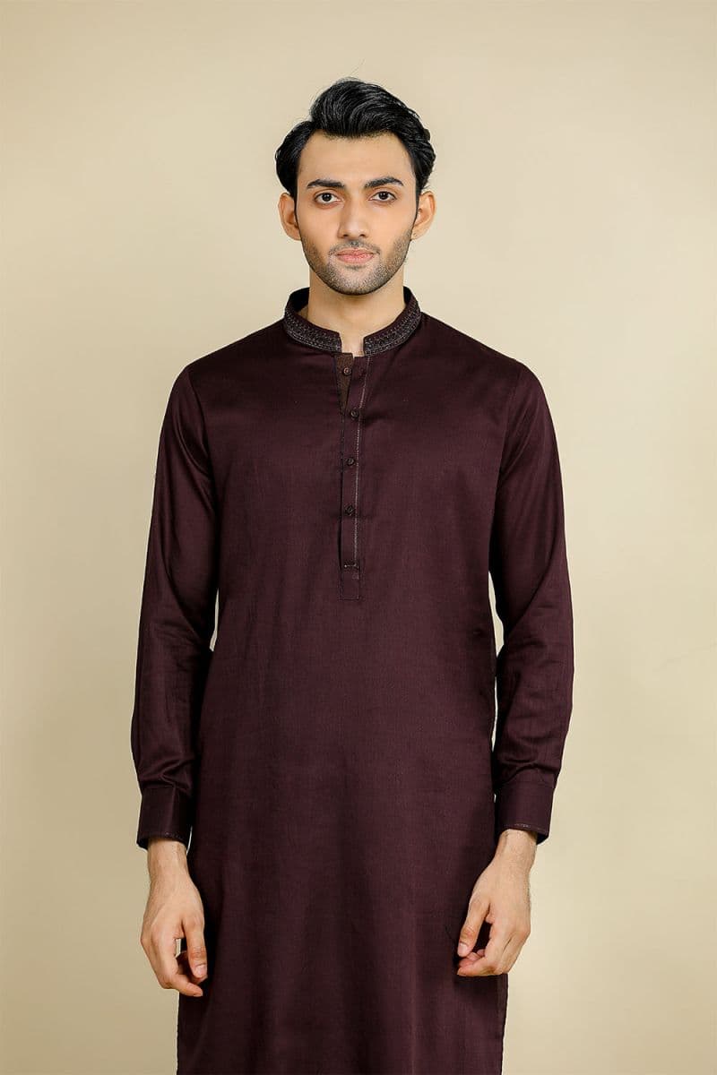 Cotton Embroidered Suit