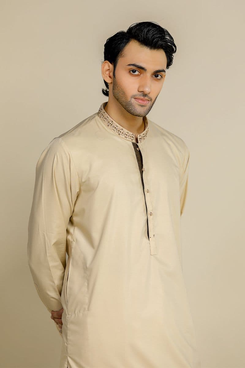 Blended Embroidered Suit