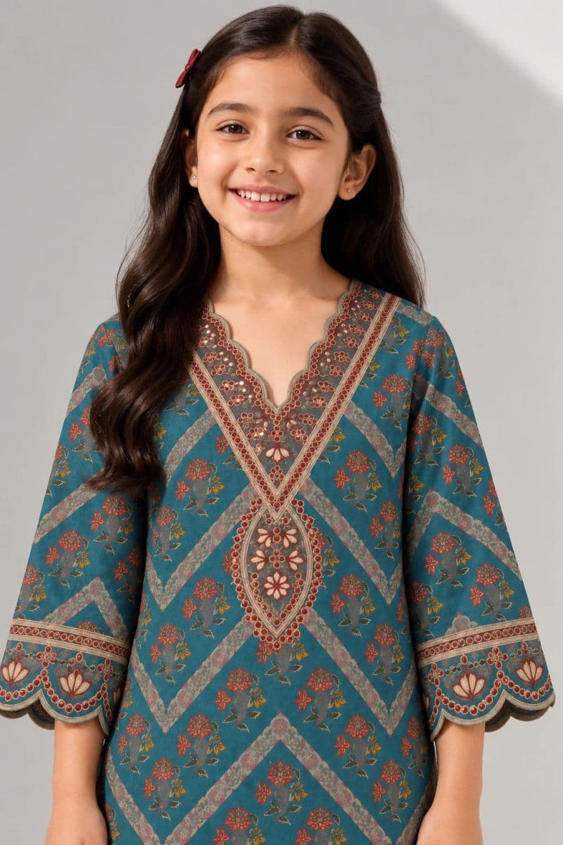 2 PIECE - PRINTED ARABIC LAWN SUIT