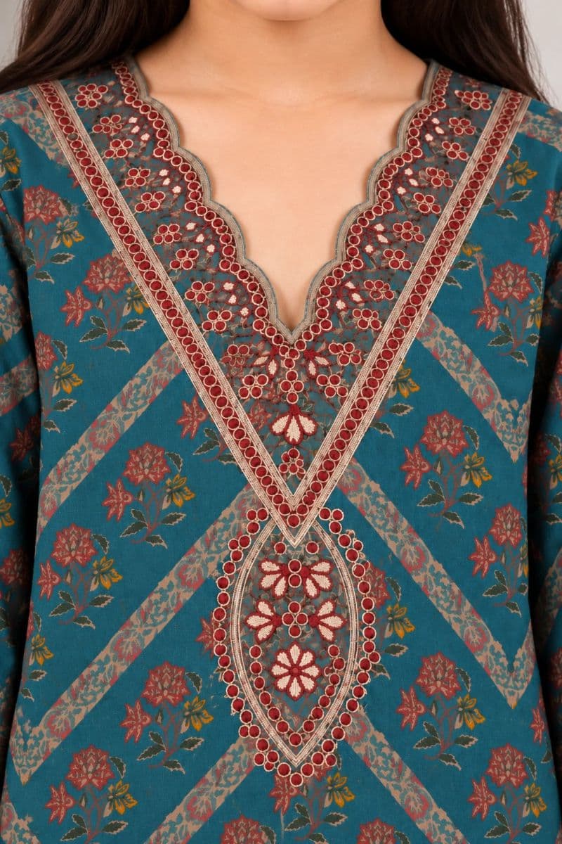 2 PIECE - PRINTED ARABIC LAWN SUIT