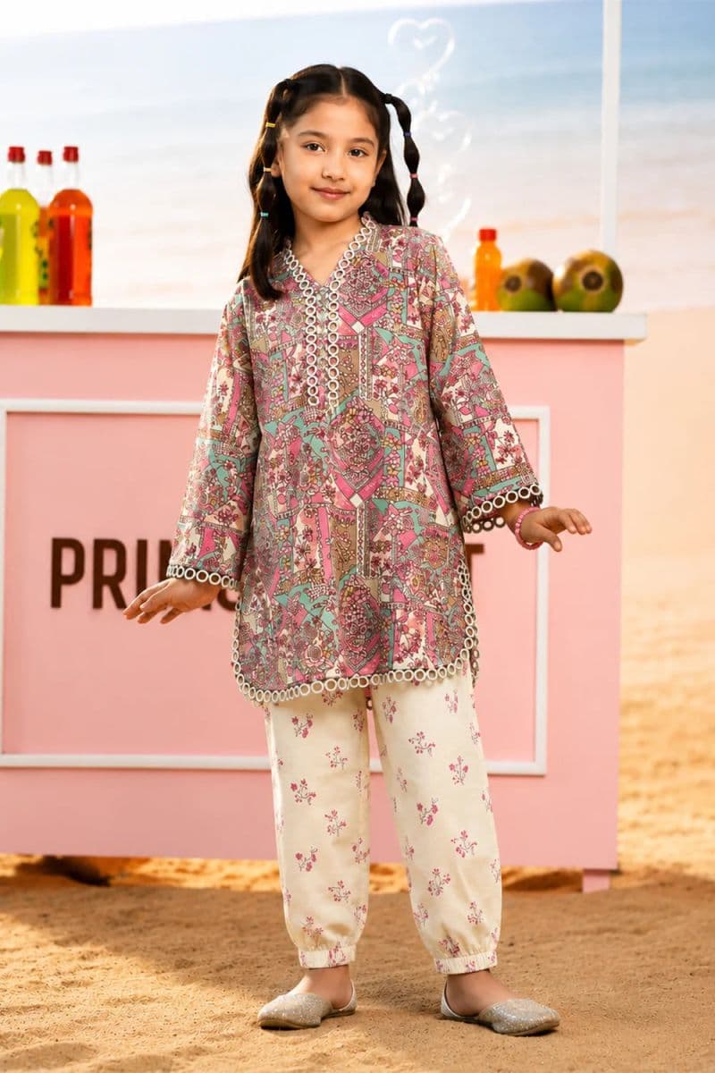 2 Piece - Printed Cambric Suit